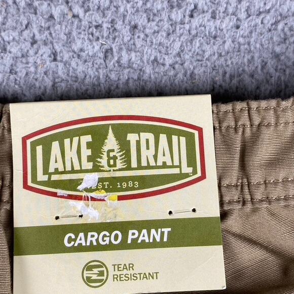 Lake Trail Cargo Pants Men's 2XL 40x30 Beige Work Rugged Outdoors Causal New - Picture 13 of 13